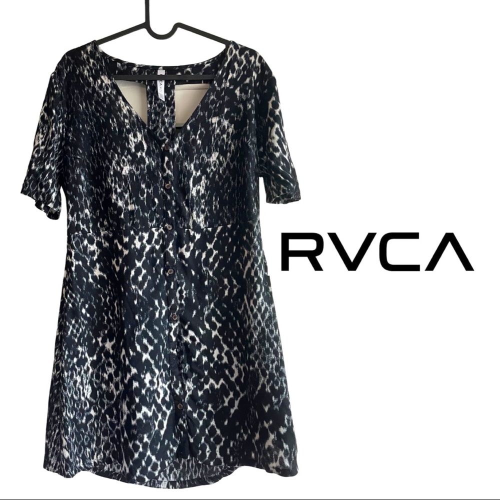 RVCA cut out button up dress